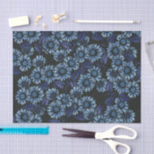 Blauwe Floral Tissuepapier (Craft)
