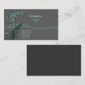 Blauwe Floral Visitekaartje (Voorkant / Achterkant)
