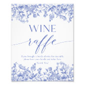 Blauwe Floral Vrijgezellenfeest Raffle Foto Afdruk (Voorkant)