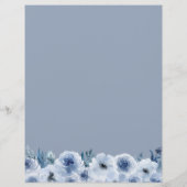 Blauwe Floral waar ze Vrijgezellenfeest spelen Flyer (Achterkant)