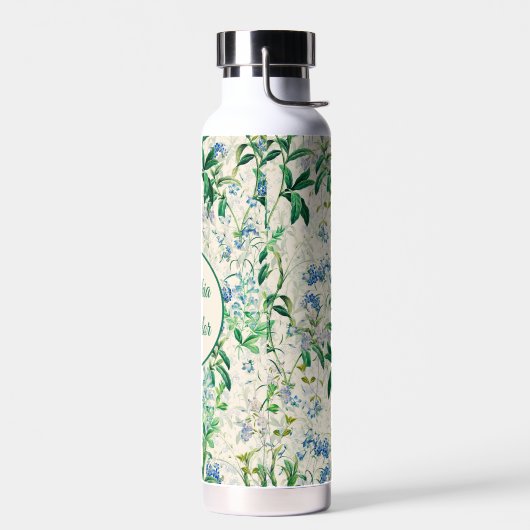 Blauwe Floral Waterfles (Links)