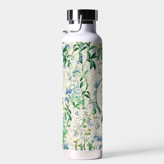  Blauwe Floral Waterfles (Rechts)