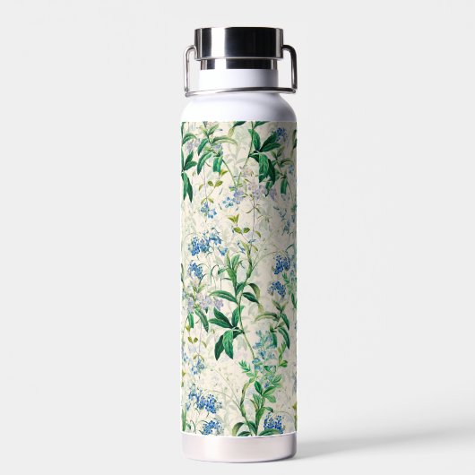  Blauwe Floral Waterfles (Achterkant)