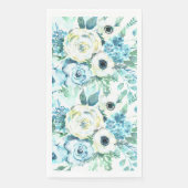 Blauwe Floral Waterverf Elegant Guest Towels Servet (Voorkant)
