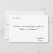 Blauwe Floral zal je mijn Bridesmaid zijn Kaart (Achterkant)