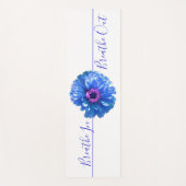 Blauwe florale Blue Daisy - inademen. Ademhaling Yogamat (Voorkant)