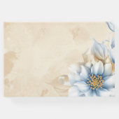 blauwe florale gastenboek (Achterkant)