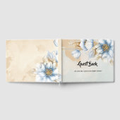  blauwe florale gastenboek (Volledig)