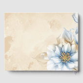  blauwe florale gastenboek (Achterkant)