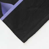 Blauwe florale naadloze patroon, gepersonaliseerde fleece deken (Hoek)