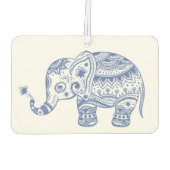 Blauwe florale olifantenafbeelding luchtverfrisser (Achterkant)