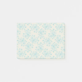 Blauwe florale post-it noten post-it® notes