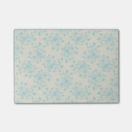 Blauwe florale post-it noten post-it® notes