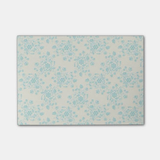 Blauwe florale post-it noten post-it® notes