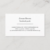 Blauwe florale waterverf met visitekaartje (Achterkant)