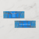 Blauwe Floralia-profielkaart Mini Visitekaartje (Voorkant / Achterkant)