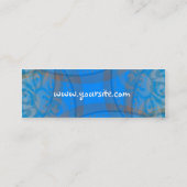 Blauwe Floralia-profielkaart Mini Visitekaartje (Achterkant)