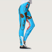 Blauwe Florals Leggings (Rechts)
