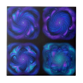 Blauwe Fluisteringen Van Het Universum Tegeltje