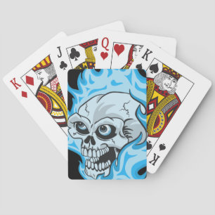 Blauwe fluitschedel pokerkaarten