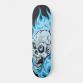 Blauwe fluitschedel skateboard (Voorkant)