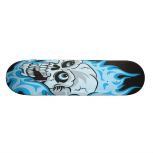 Blauwe fluitschedel skateboard