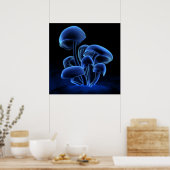 Blauwe fluorescentie (Square) Poster (Keuken)