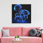 Blauwe fluorescentieplein canvas afdruk (Insitu (Woonkamer))