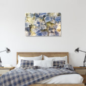 Blauwe fluorietkristallen in matrix canvas afdruk (Insitu (Slaapkamer))
