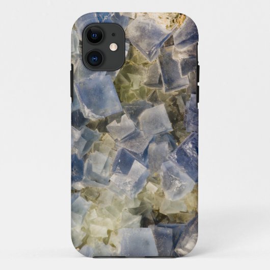 Blauwe fluorietkristallen in matrix Case-Mate iPhone case (Achterkant)