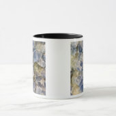 Blauwe fluorietkristallen in matrix mok (Midden)