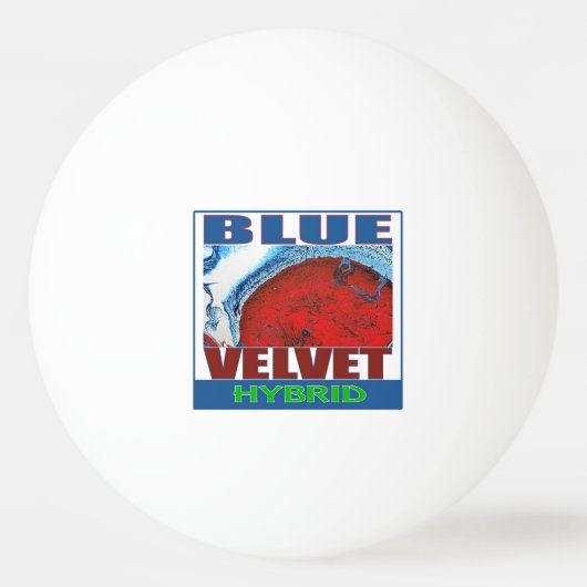 BLAUWE FLUWEEL HYBRIDE PINGPONGBAL (Voorkant)