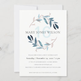 BLAUWE FOLIAGE WREATSWEET 16 BIRTHDAY KAART