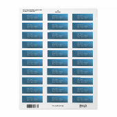Blauwe Folie mailinglabels Etiket (Full Sheet)