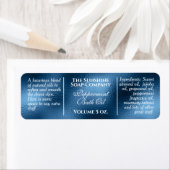 blauwe folie zeep en cosmetisch etiket (Insitu)