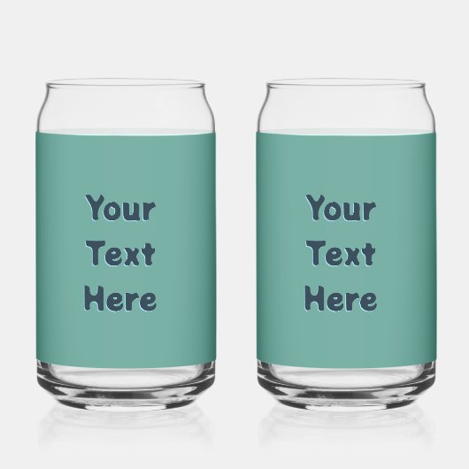 Blauwe Folk Art Forel/Zalm Blikvorm Glas (Achterkant)