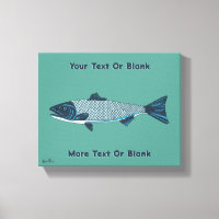 Blauwe Folk Art Forel/Zalm