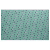 Blauwe Folk Art Forel/Zalm Stof (Fat Quarter)