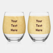 Blauwe Folk Art Forel/Zalm Wijnglas Zonder Voet (Achterkant)