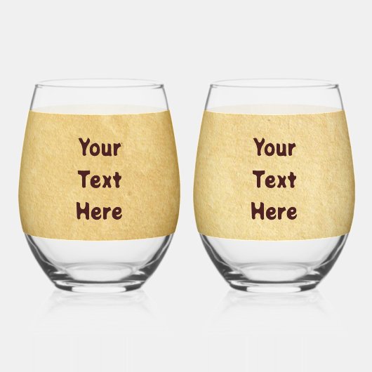 Blauwe Folk Art Forel/Zalm Wijnglas Zonder Voet (Achterkant)