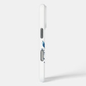 Blauwe folk bloemenpatroon Case-Mate iPhone case (Achterkant / Rechts)