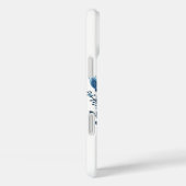 Blauwe folk bloemenpatroon Case-Mate iPhone case (Achterkant / Rechts)