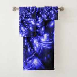 Blauwe Fonkelende Lichten Bad Handdoek