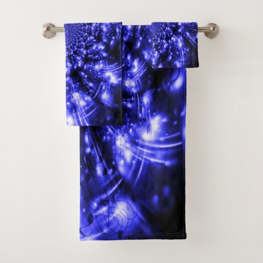 Blauwe Fonkelende Lichten Bad Handdoek (Insitu)