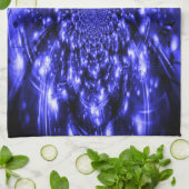 Blauwe Fonkelende Lichten Theedoek (Gevouwen)