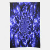 Blauwe Fonkelende Lichten Theedoek (Verticaal)