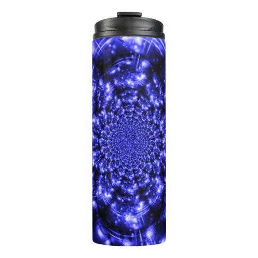 Blauwe Fonkelende Lichten Thermosbeker (Voorkant)