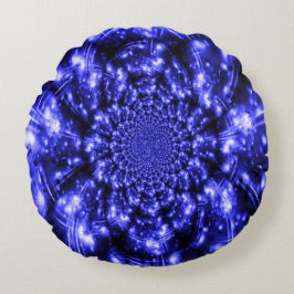 Blauwe Fonkelende Lichtjes Rond Kussen