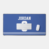 Blauwe Football Jersey met nummer Bureaumat (Keyboard & Muis)