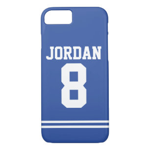 Blauwe Football Jersey met nummer iPhone 8/7 Hoesje
